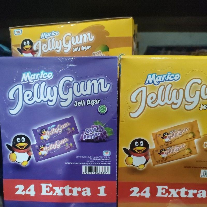 

marico jelly gum jellygum jeli agar rasa buah anggur mangga isi 24pcs