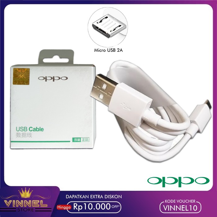 KABEL DATA OPPO 2A ORIGINAL 100% FAST CHAGING F1 F1S F3 F5