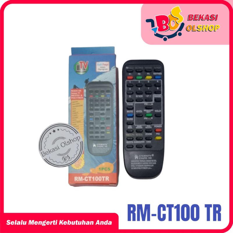 REMOT TV MULTI FUNGSI UNTUK TV MERK POLYTRON DAN DIGITEC CT 100