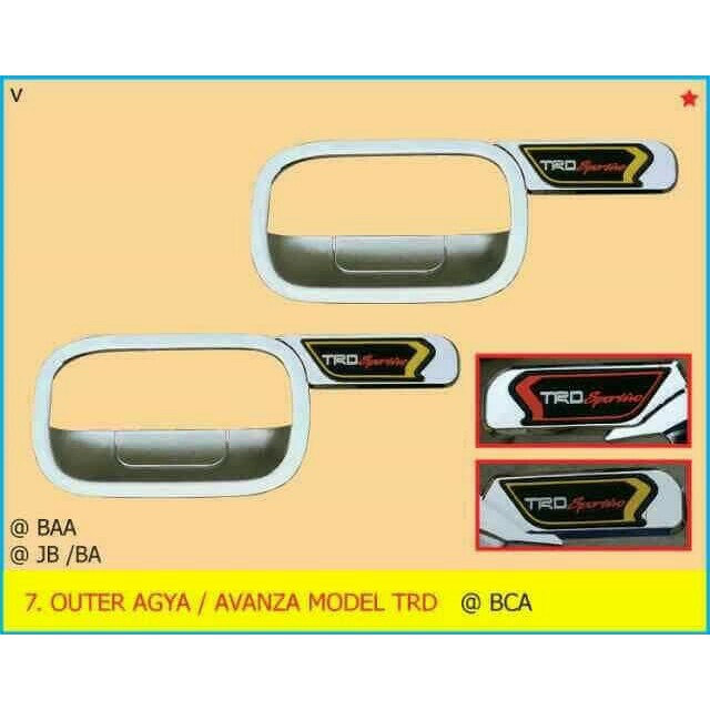 AKSESORIS OUTER AGYA / AYLA TRD SPORTIVO