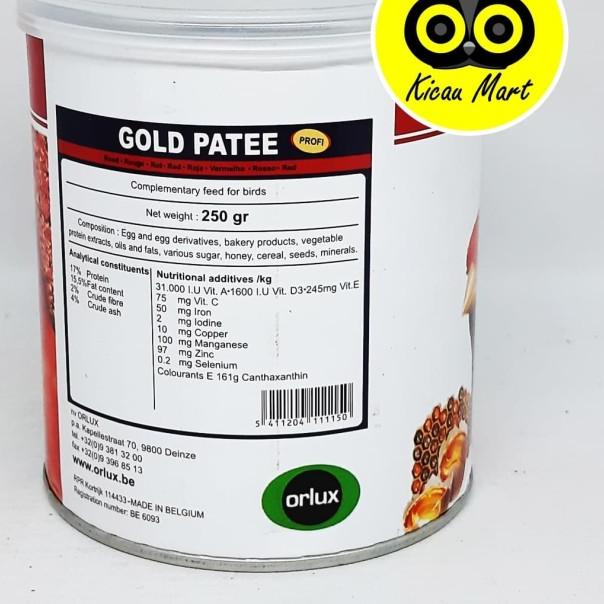 ♧ PAKAN MAKANAN BURUNG KENARI MERAH GOLD PATEE RED VERSELE LAGA IMPORT ➫