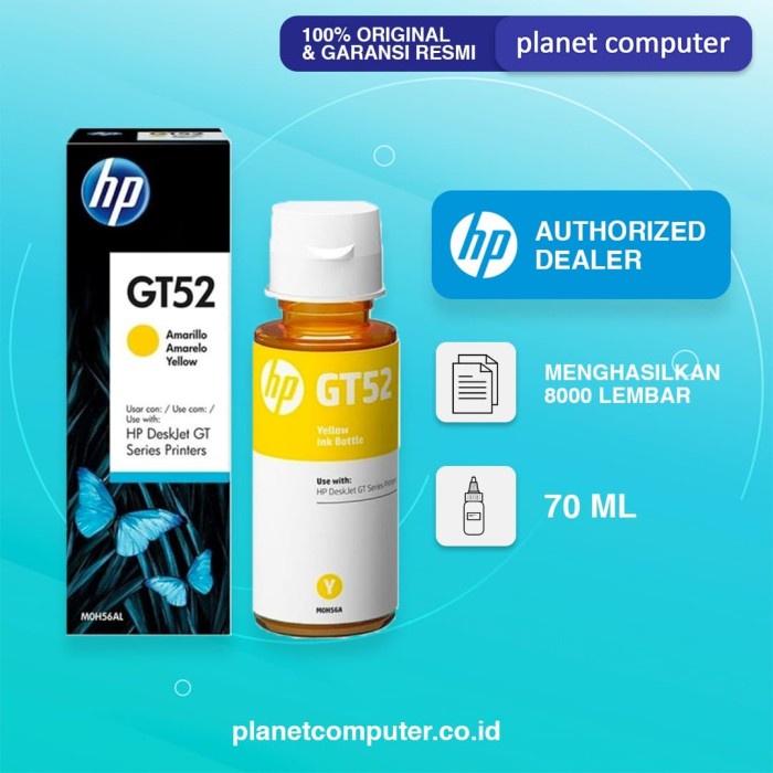 TINTA HP BOTOL GT52 YELLOW