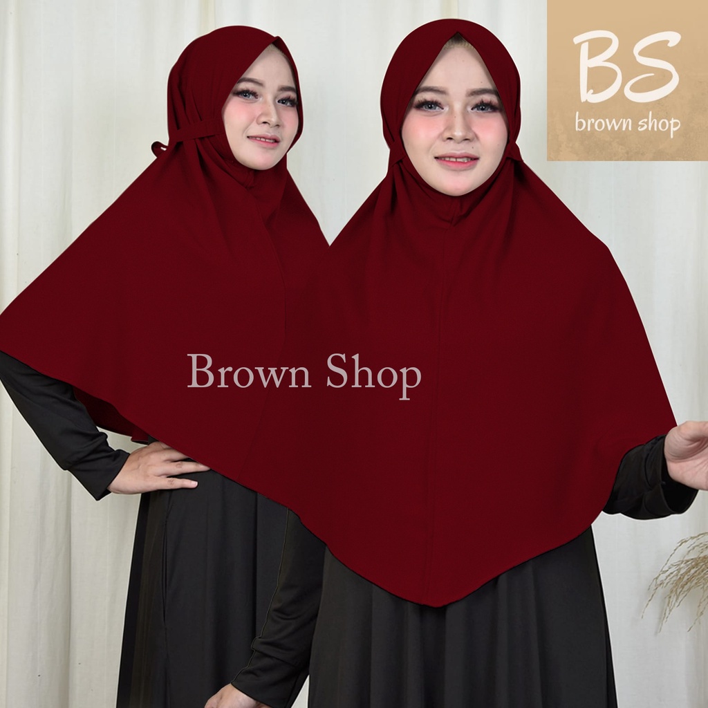 kerudung jilbab / hijab khimar bergo maryam siria tali bahan kain wollycrepe mariyam caltri premium 