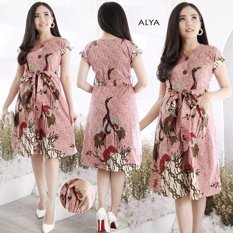 Dress Batik Wanita / Dress Batik / Batik Couple / Dress Wanita / Alya Dress