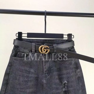 Ikat Pinggang B50 Bahan Kulit PU Bulat dengan Gesper untuk Wanita TMALL88