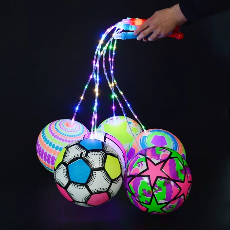 DSO 273 - [RANDOM] Mainan BOLA LED STICK nyala lampu anak tendang bola karet