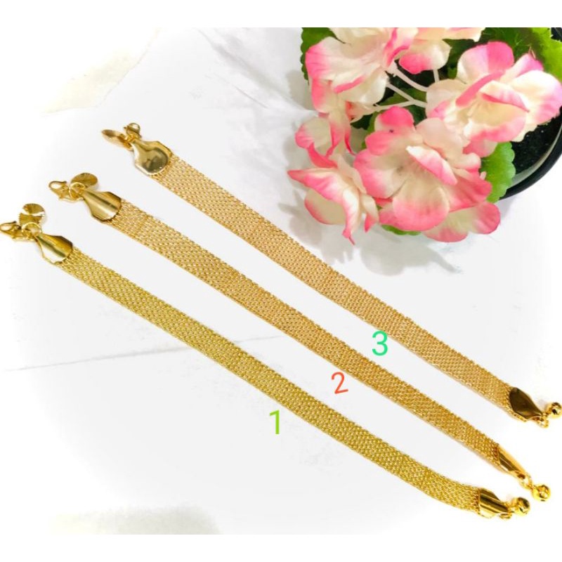 gelang tangan xuping warna emas ,8,10,12 ml