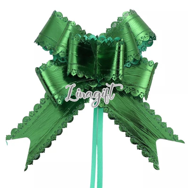 PITA TARIK JEPANG / PITA SERUT METALIK 50CM / PITA RENDA SOUVENIR / PITA JADI / PITA KADO PLASTIK / HIASAN PARCEL HAMPER - PULL BOW METALLIC PLASTIC RIBBON