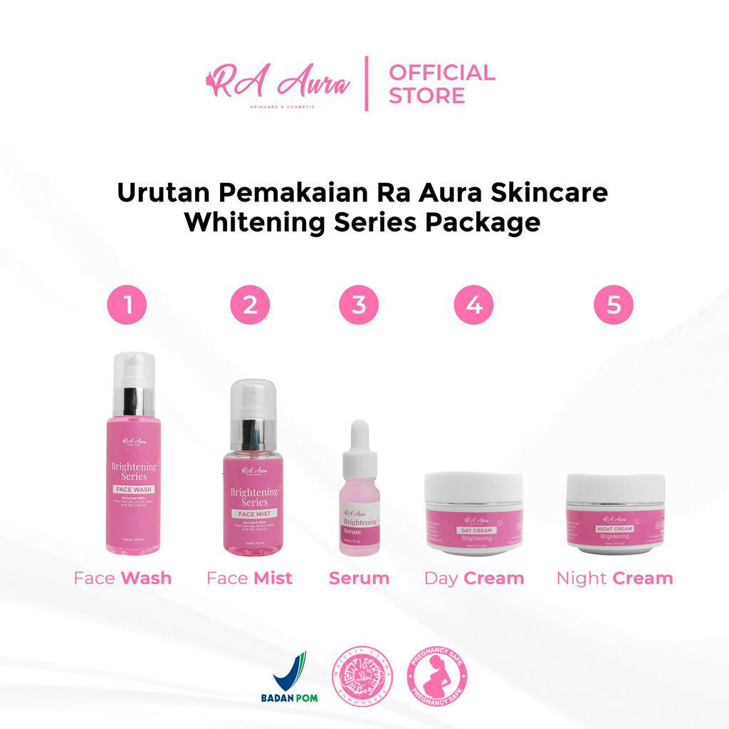 BPOM Ra Aura Paket Whitening Series / Brightening / Cerah dalam 7 hari / Skincare BPOM / Paket Whitening / Instan Whitening / glowing skincare / RETINOL NIACIAMIDE / paket pemutih wajah / cream pemutih wajah / paket skincare bpom / cerah dalam 7 hari