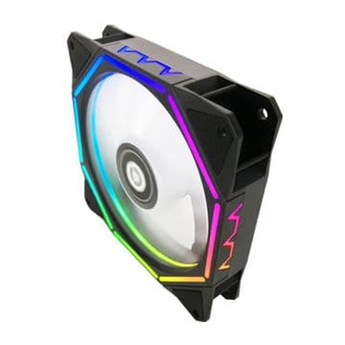 Fan Case Alseye Pentagon Led EL-120 A-RGB Kit With Remote paket 3 Pcs FAN