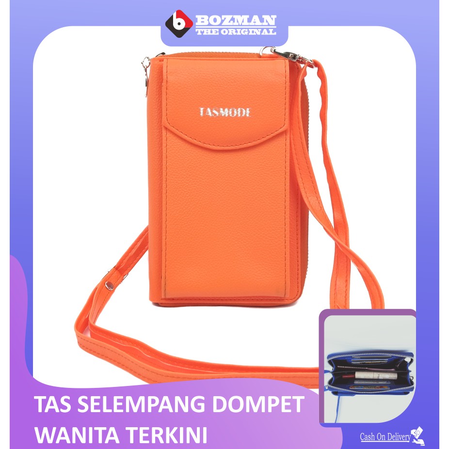 Tas Mode Wanita /  Tas Selempang Minibag Pocket PU Leather