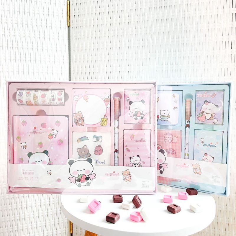 

HANAAN ATK LUCU set jurnal, diary, 7 in 1, alat tulis multifungsi, HADIAH, HAMPERS