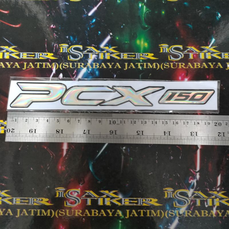 stiker timbul Honda PCX 150 hologram timbul tebal