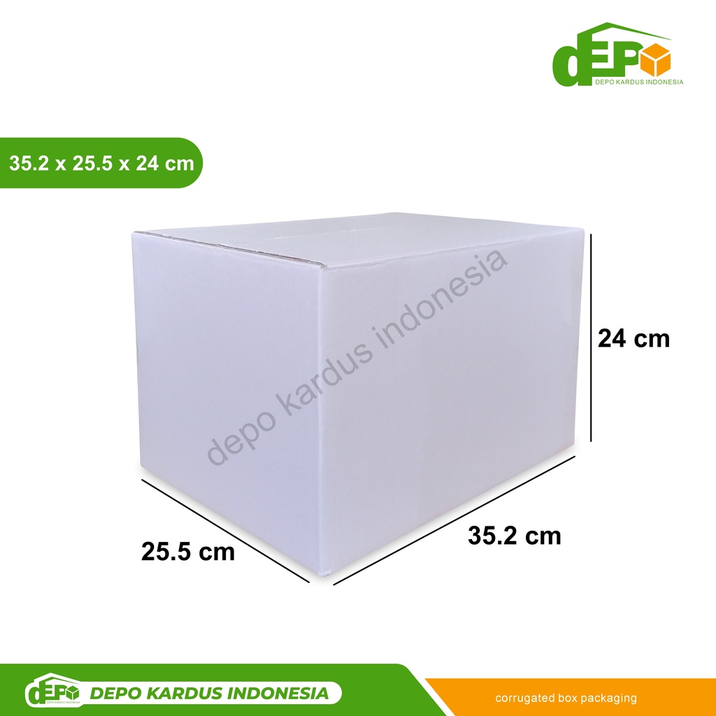 

Depo Box 352X255X240 mm (maliki) Karton/paking/Box/Polos/Normal/Oleh Oleh