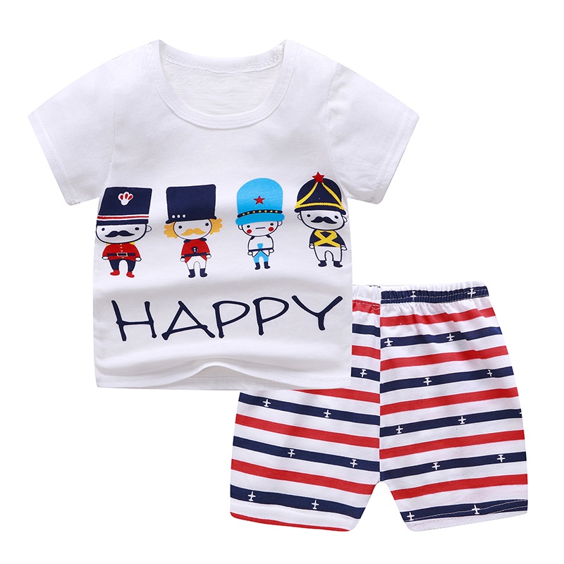 YBSS SETELAN ANAK IMPORT 1-3 TAHUN HIGH QUALITY/ SETELAN ANAK MURAH / SETELAN BAYI SURABAYA  - 7009-Prajurit Happy