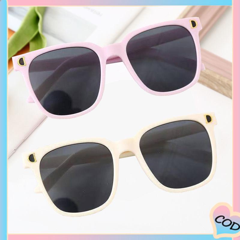 COD❤️ Kacamata Fashion Anak Laki-laki Perempuan Universal Anti-UV Street Shooting Sunshade Sunglasses-A.one