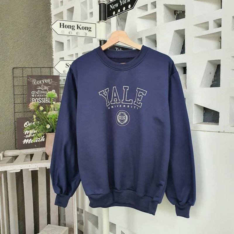 Nayla Fashion Grosir - YALE Sweater terbaru pria wanita/trendy keren bahan fleece