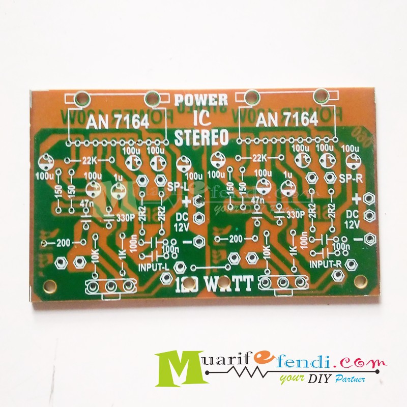 PCB Power Amplifier Stereo 120Watt IC AN7164 7164 Power Mobil