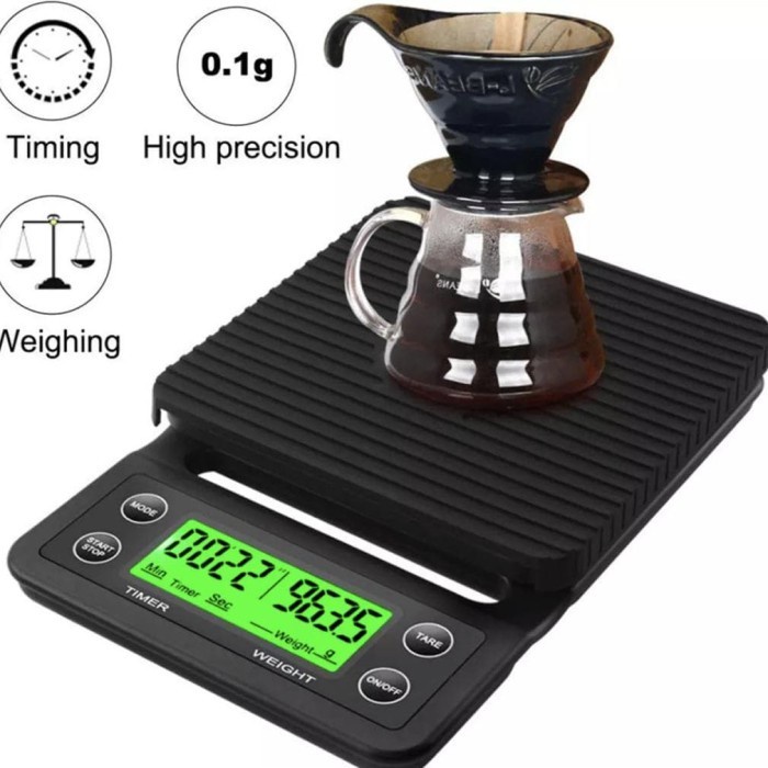 

Timbangan Kopi Digital 3KG / 0.1GR Timer V60 Drip Coffee Scale