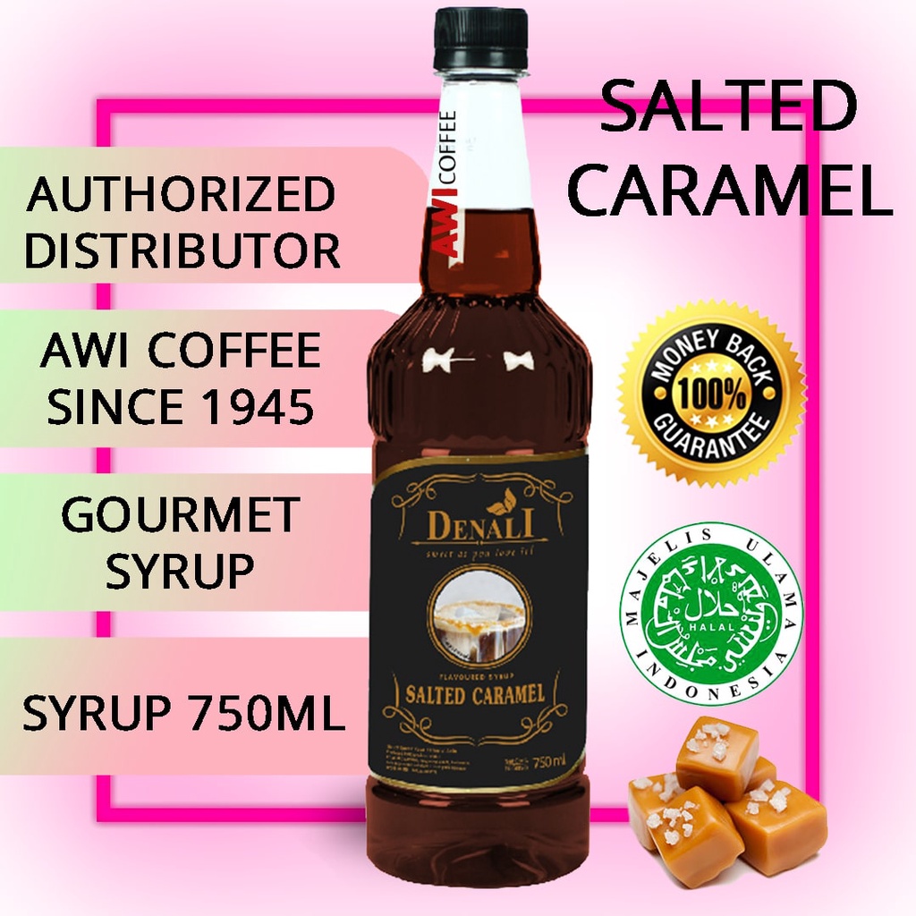 

Awi Coffee I Syrup Salted Caramel 750ml I denali I coffee | Flavored