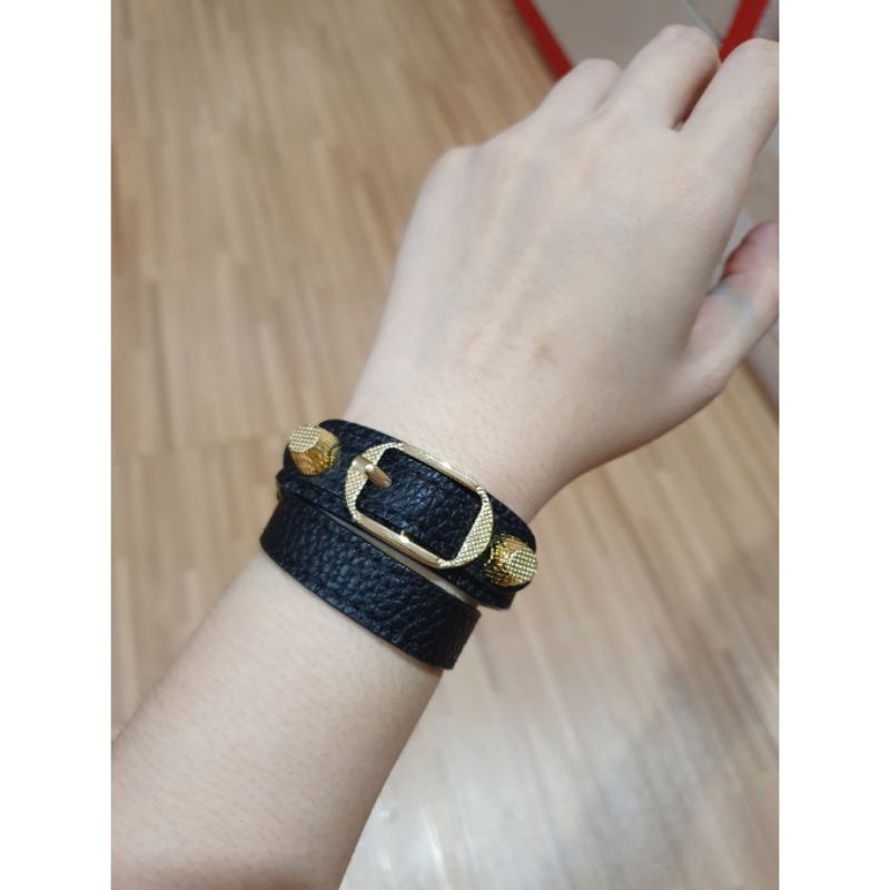 Gelang Kulit Premium Quality Model lilit Anti karat anti alergi Gs0029