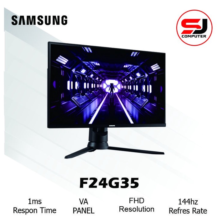 Monitor LED Samsung Odyssey G3 F24G35 24&quot; 1080p 144hz 1ms VGA HDMI DP