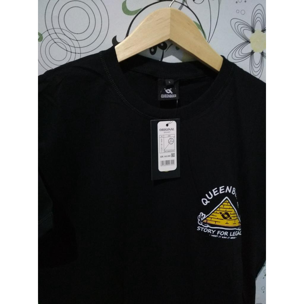 Baju T-Shrit QUEEN BEER  Lengan Pendek Pria dan Wanita Combad30s Premium
