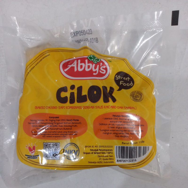 

Abby's Cilok 110Gr Bakso Daging Sapi dgn saus Kacang Dan Sambal