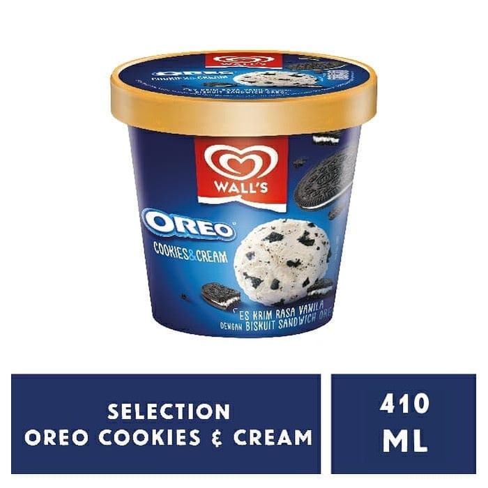 

ES KRIM WALL'S SELECTION COOKIES CREAM OREO 410ML