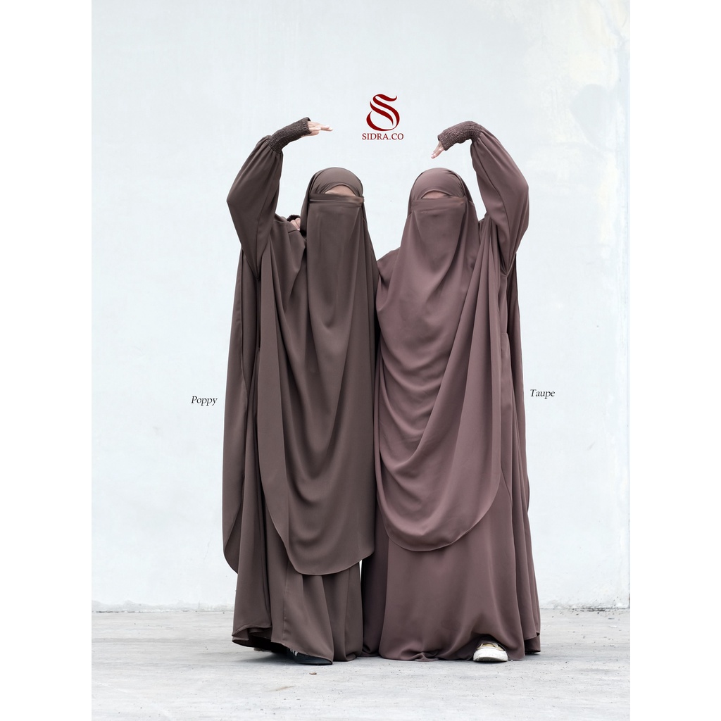 ESPECIALLY SET GAMIS KHIMAR by SIDRA klambieakhwat BISA COD | Abaya bhist manset handshock jempol kantong kanan kiri tangan balon bahan kinara jilbab french khimar niqob cadar bandana