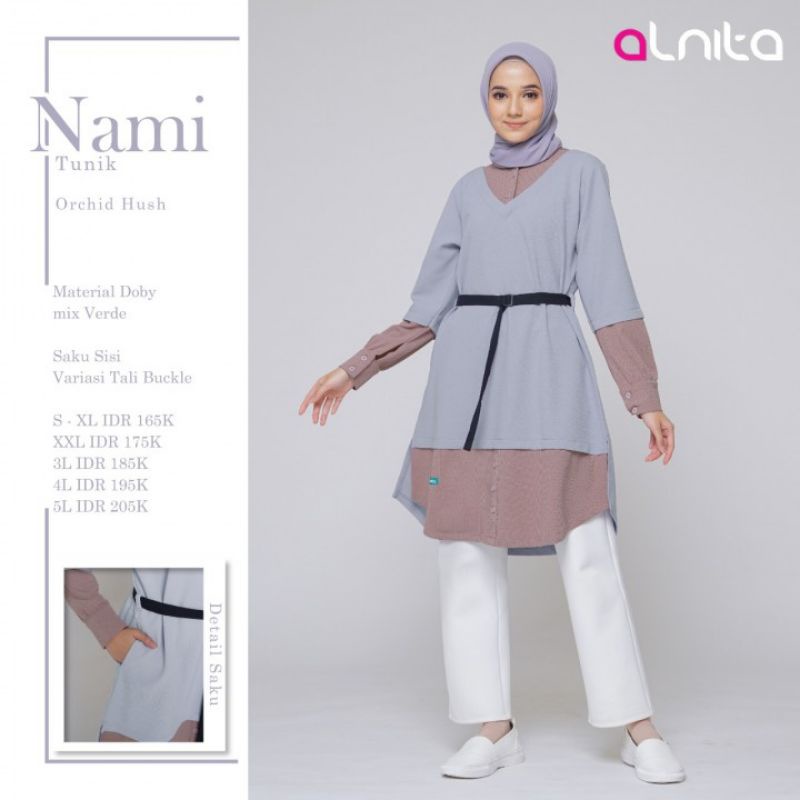 BAJU ATASAN WANITA MUSLIMAH ATASAN ALNITA NAMI TUNIK