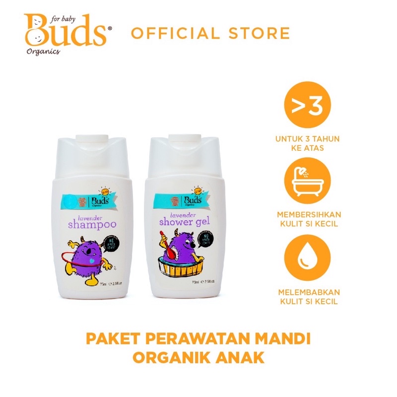 Buds organics lavender set - set sabun shampoo anak ( expired : maret 2025 )