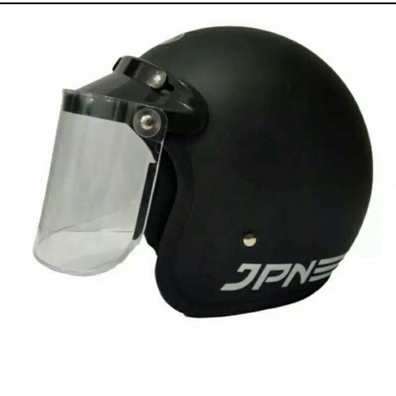 Helm Bogo Jpn Original Retro Classic Warna Hitam Doff