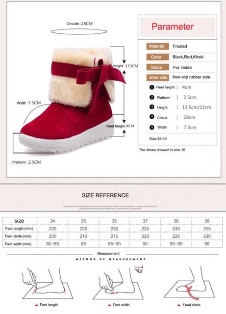 IMPORT Boots Fur Sepatu Boots Suede Bulu Winter Import Musim Lapis Bulu Hangat Lembut Dingin Pita