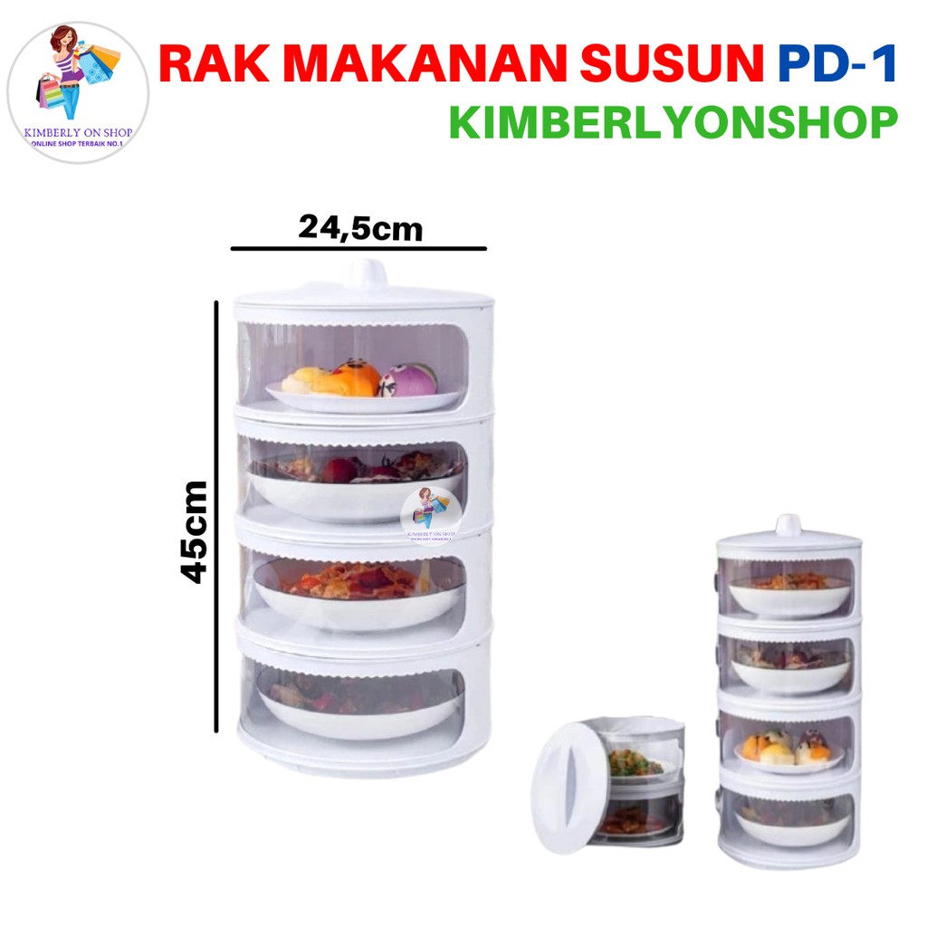 Kimberlyonshop Rak Makanan Susun 4 Layer Pd-1