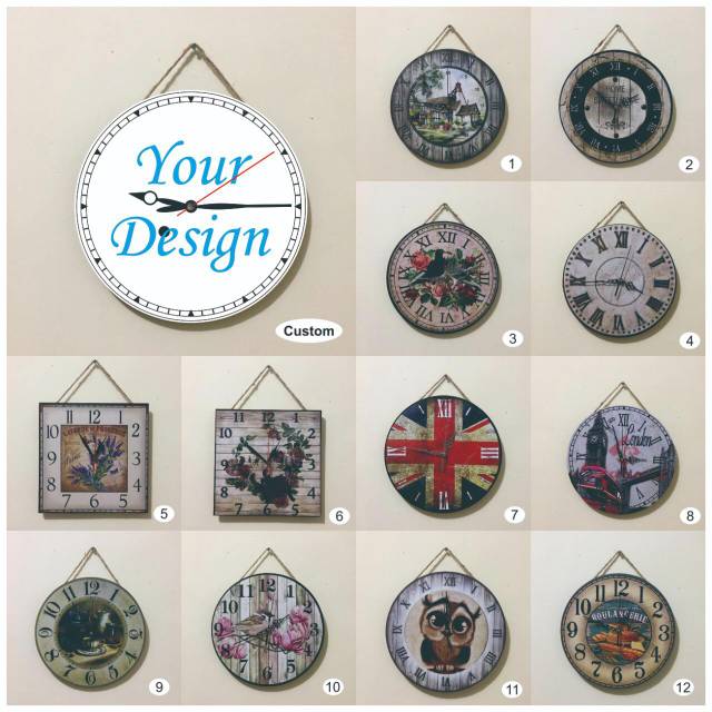 Jam dinding custom MDF