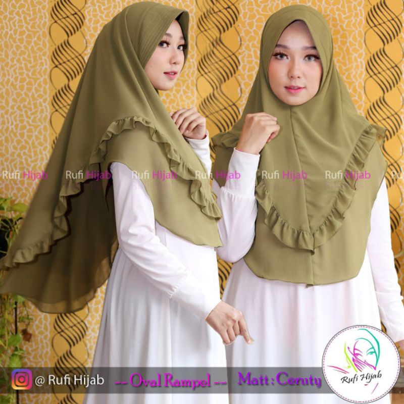 KIMAR OVAL STANDAR REMPEL/HIJAB OVAL 2 LAYAR STANDAR REMPEL/KERUDUNG OVAL STANDAR REMPEL