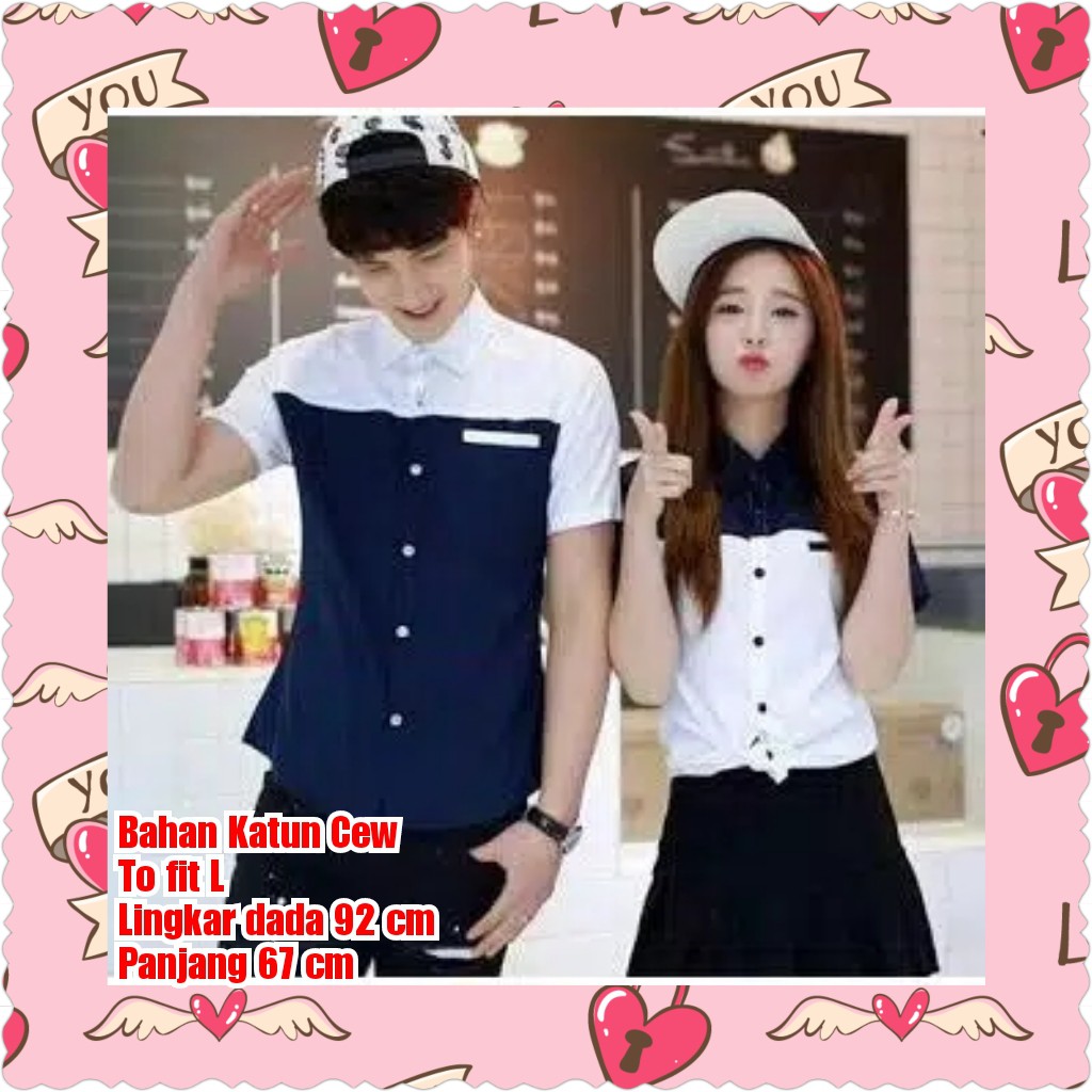 QFS COULE BLUE WHITE / KATUN CEW / FIT TO L / HITAM COMBI PUTIH