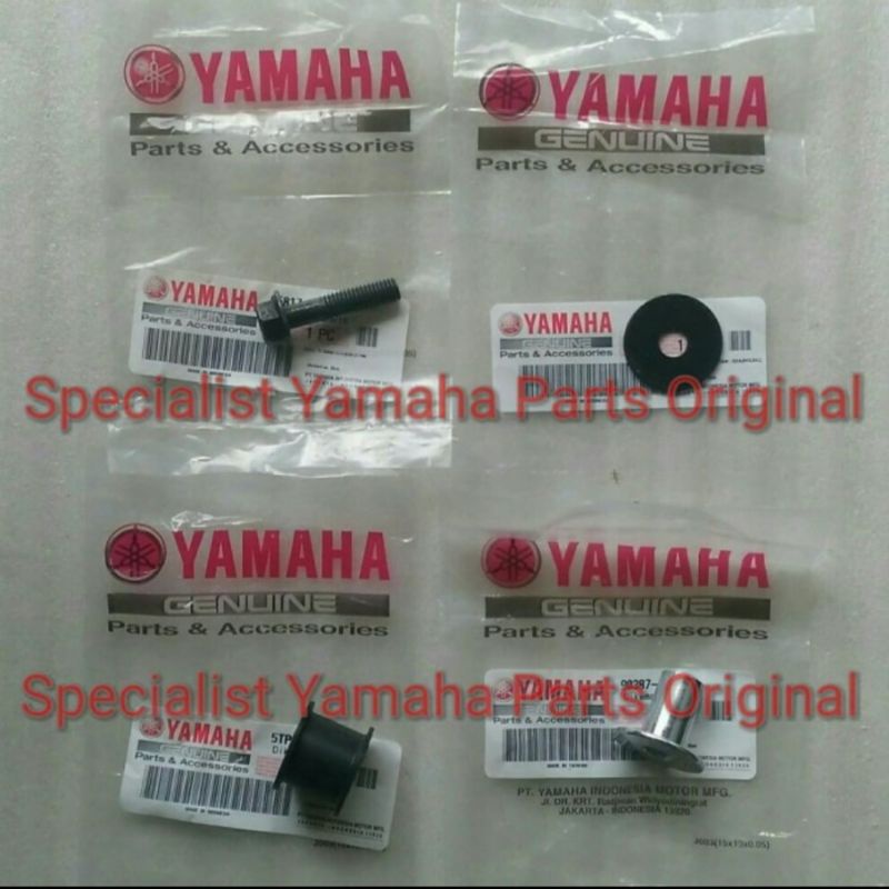 Baut + Ring + Karet + Collar, Dudukan Knalpot New Jupiter MX Yamaha Original YGP