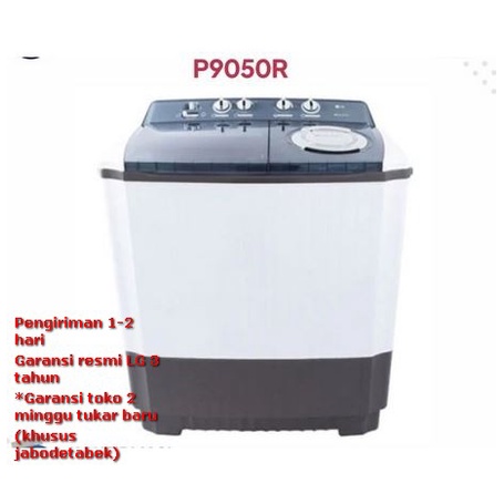 Mesin cuci LG P9050R 2 tabung 9 kg 350 watt