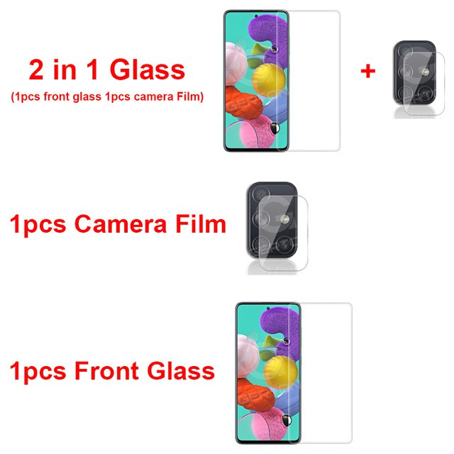 Paket Tempered Glass Layar Clear Dan Tempered Glass Camera Lens Samsung A51 2020