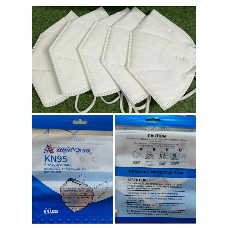 isi 10Pcs/PackKN95 Izin KEMENKES RI Masker Polos 5ply Anti Virus Dewasa IMPORT High Quality