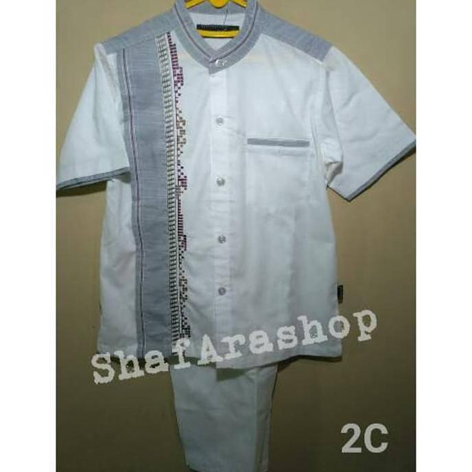 baju koko anak termurah Baju Koko Anak Al Luthfi lengan pendek stelan celana ready stock