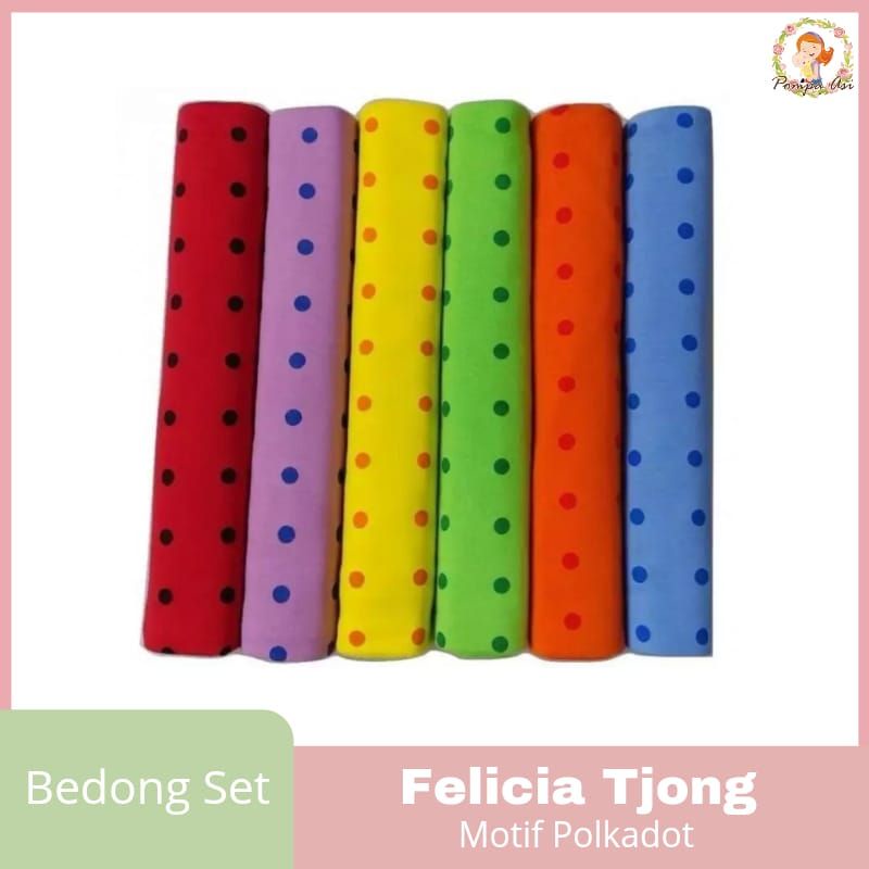 Bedong Set Felicia/Bedong bayi/polos/polkadot