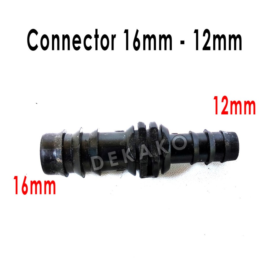 Konektor Sambung 16mm Ke 12mm Hidroponik irigasi Taman