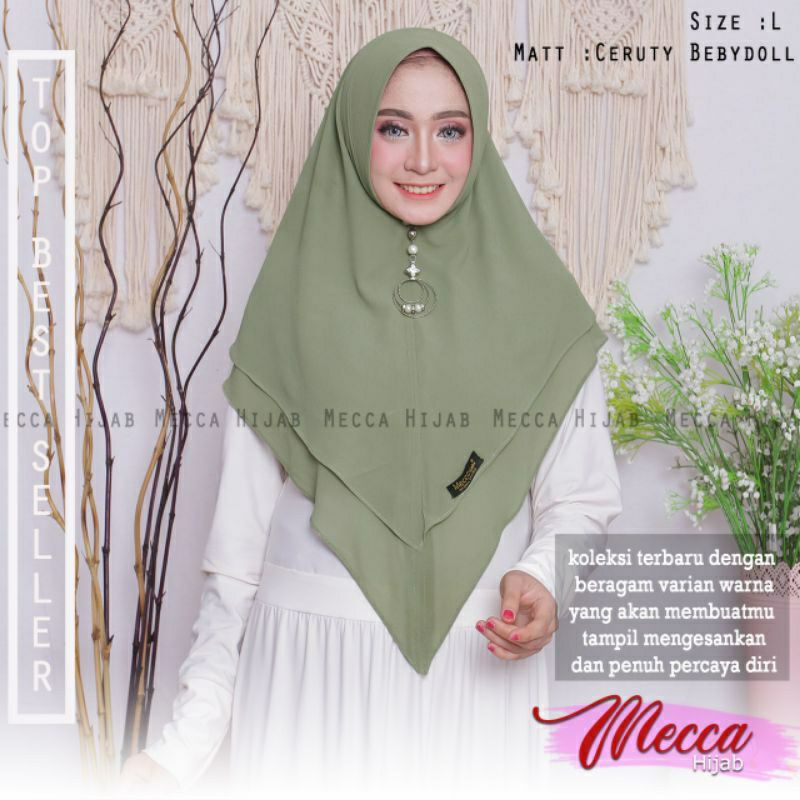 Khimar Ceruty 2 Layer Kalong XL Hijab Kerudung