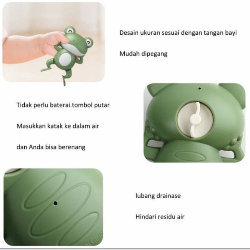 [rumahbayipdg] Mainan mandi anak katak berenang tanpa menggunakan batrei