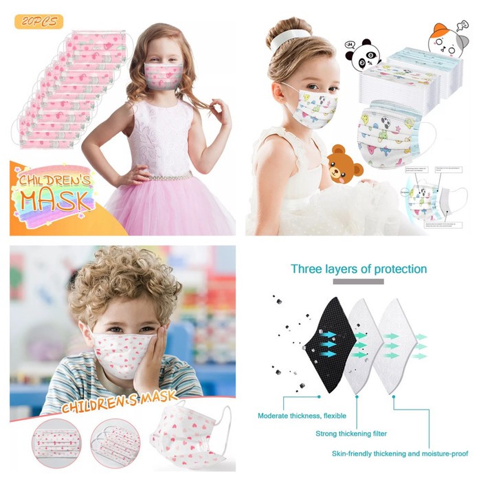 MASKER ANAK KARAKTER MASKER 3 PLY CAREION KARAKTER/POLOS ANAK MASKER Anak Disposable Mask isi 50pc