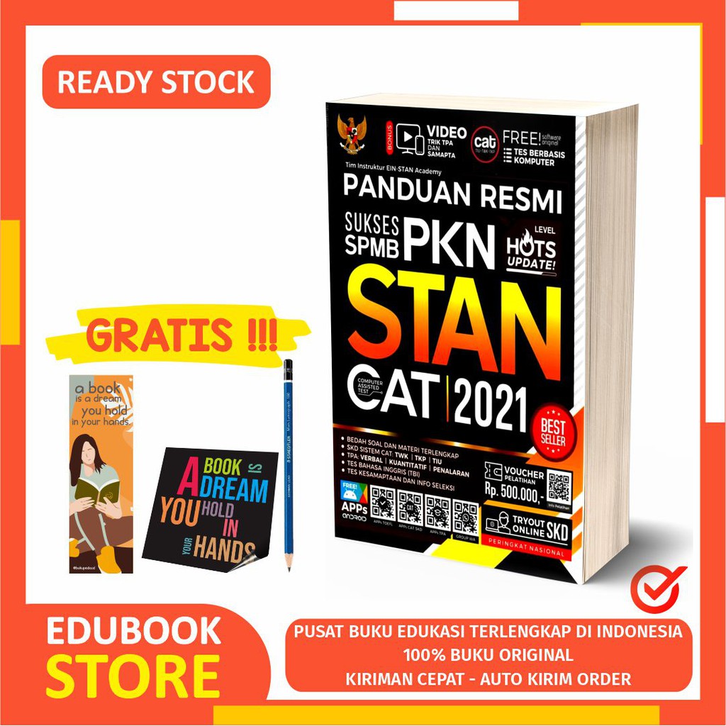 

BUKU PANDUAN RESMI SUKSES SPMB PKN STAN CAT 2021 - FORUM EDUKASI - (BONUS BOOKMARK, PENSIL 2B )