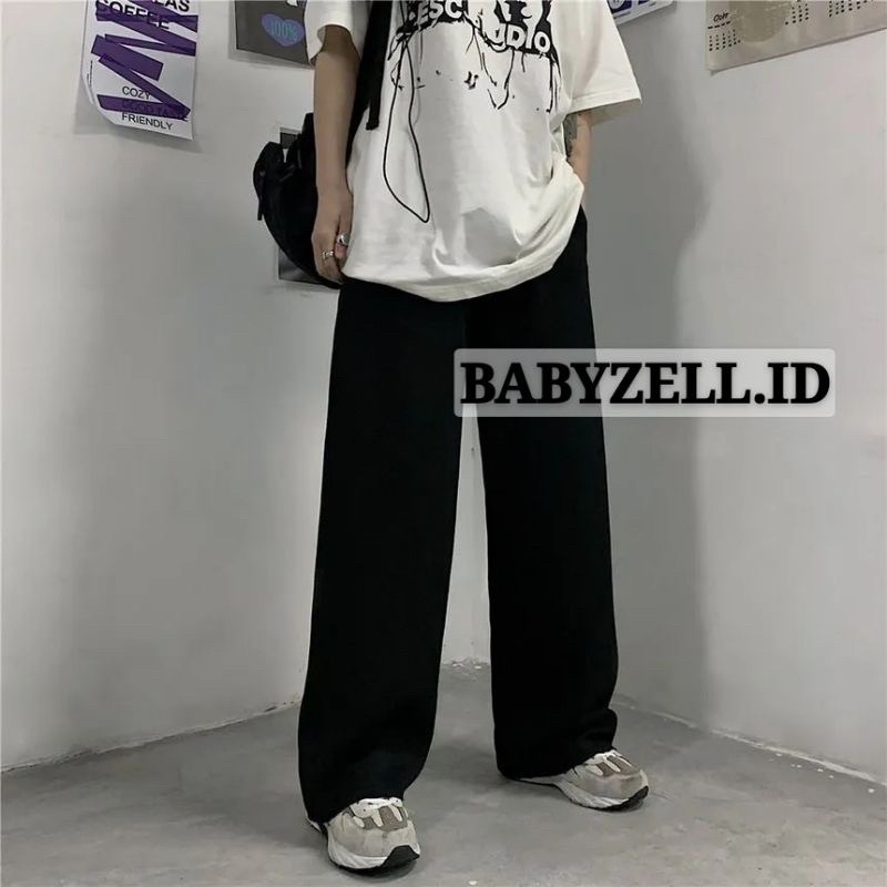 KOREAN DRAWSTING WIDE LEG OVERSIZE KULOT PRIA UTUH BIGSIZE OVERSIZE ALLSIZE S M L XL - 5XL-2